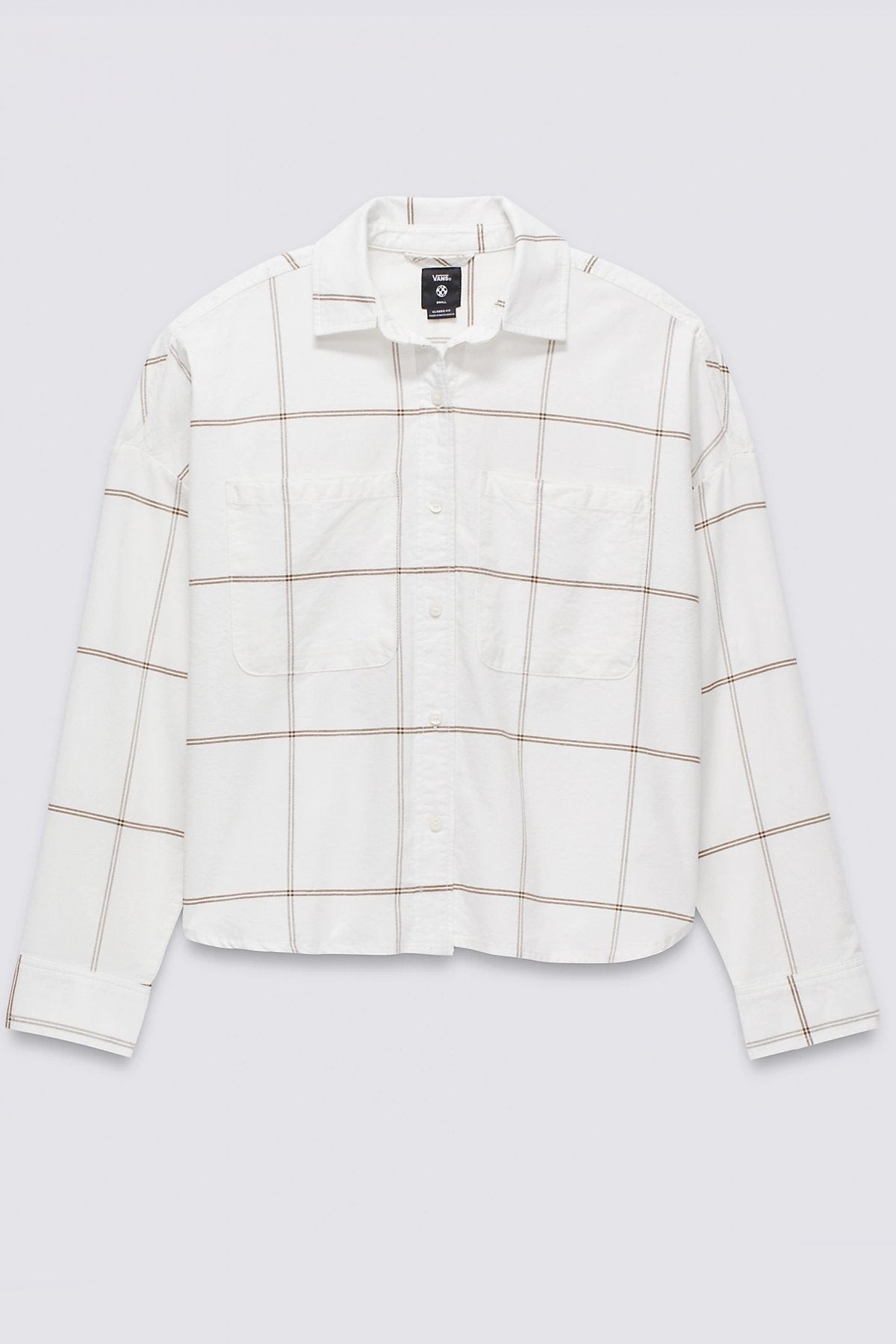 VANS  ANTICA BOXY LS SHIRT en color BLANCO  (2)