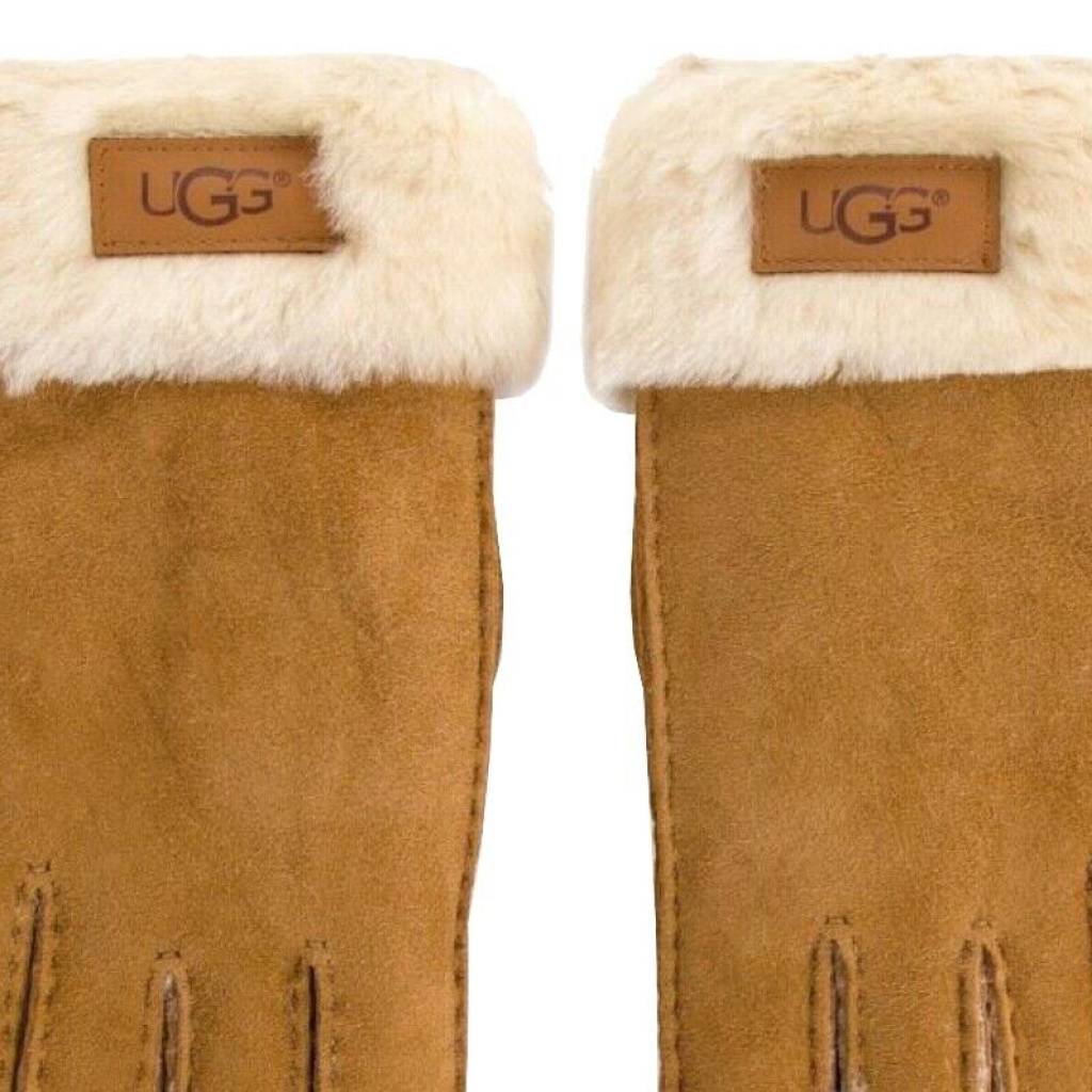 UGG W TURN CUFF GLOVE en color MARRON  (6)