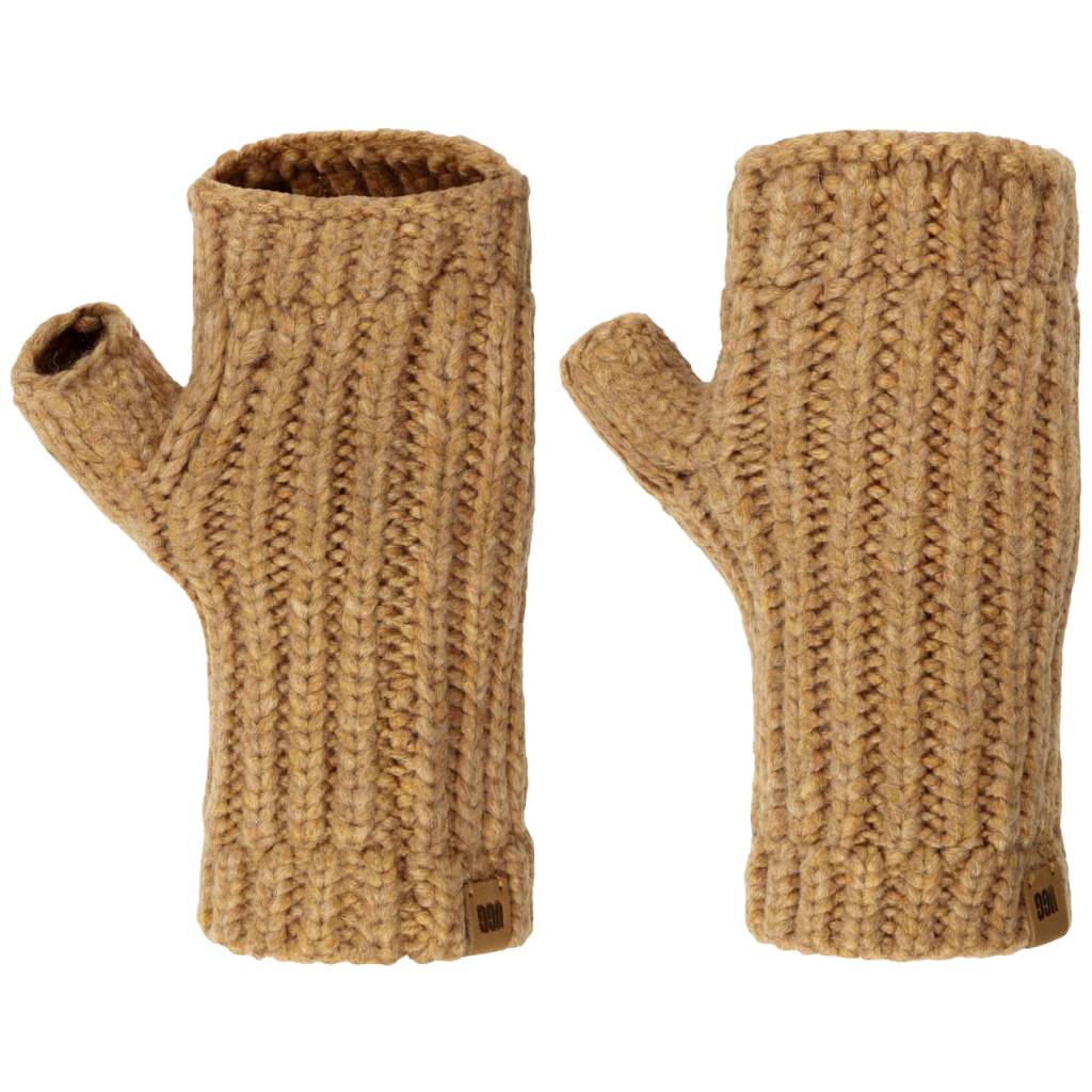 UGG  W RIBBED FINGERLESS MITTEN en color MARRON  (4)