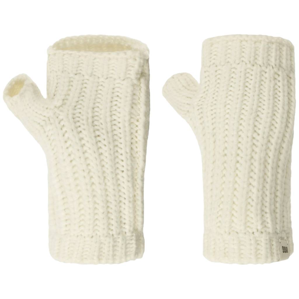 UGG  W RIBBED FINGERLESS MITTEN en color BLANCO  (4)