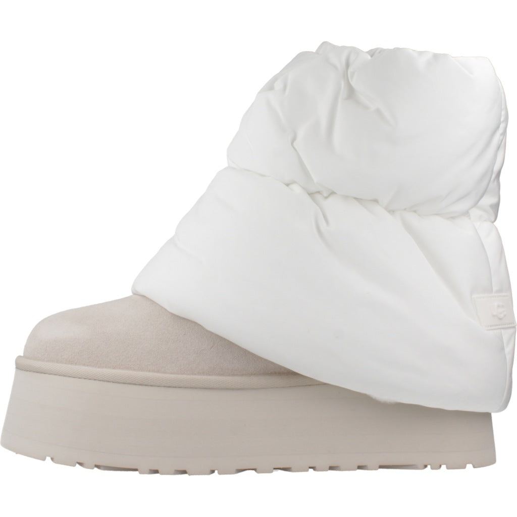 UGG W CLASSIC MINI DIPPER PUFF en color BLANCO  (2)