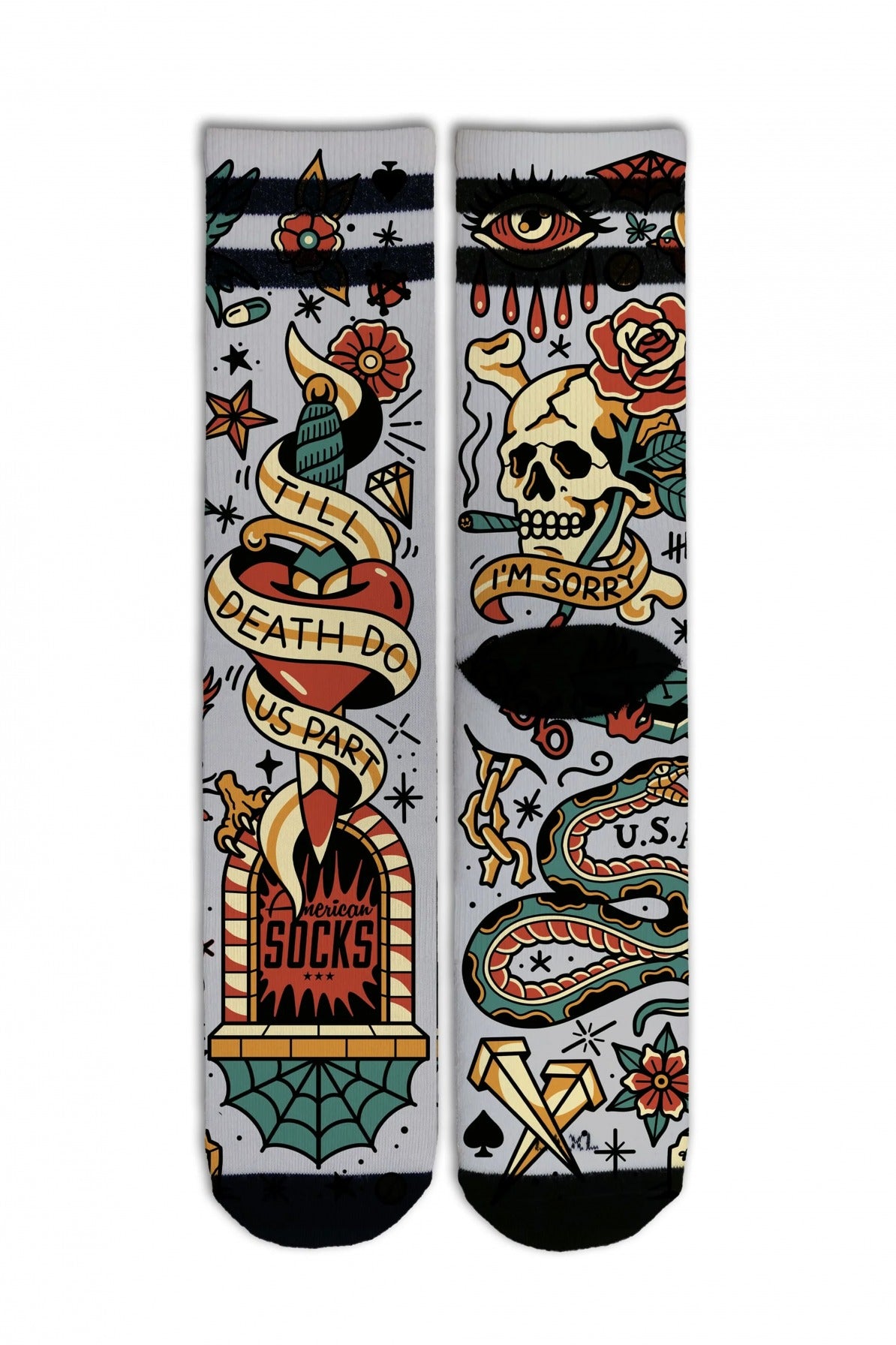 AMERICAN SOCKS TILL DEATH DO US PART  en color MULTICOLOR  (2)