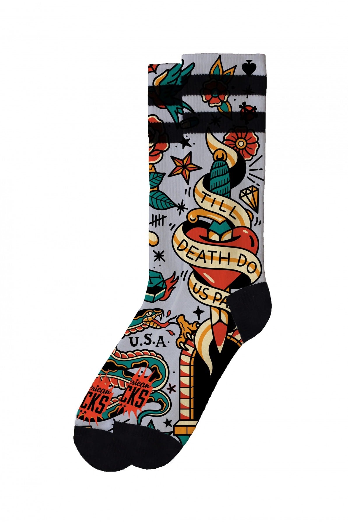 AMERICAN SOCKS TILL DEATH DO US PART  en color MULTICOLOR  (1)